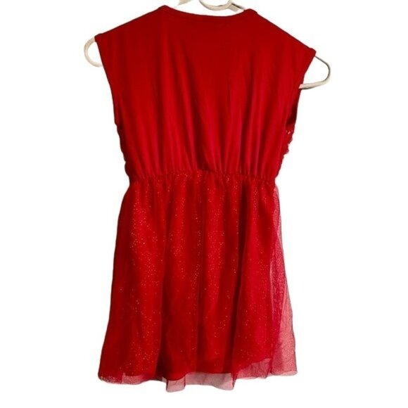 George Dress Red With Sparkles Lace Girls Size 6 - Picture 5 of 6